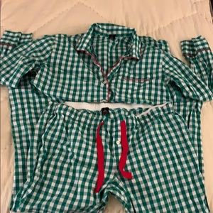 J crew gingham Christmas pajamas
